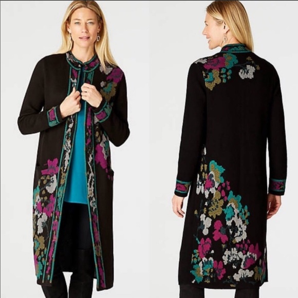 j-jill-jackets-coats-j-jill-floral-knitted-duster-poshmark